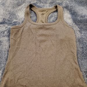 Alo Yoga Rib Support Tank, Gray, Large